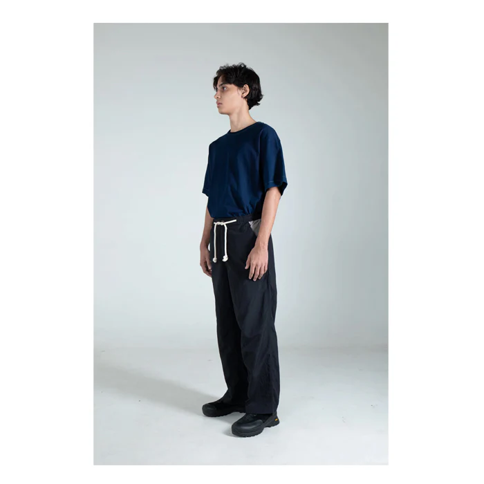 Black Grey Ecoarch-Nylon Easy Pants - Image 6