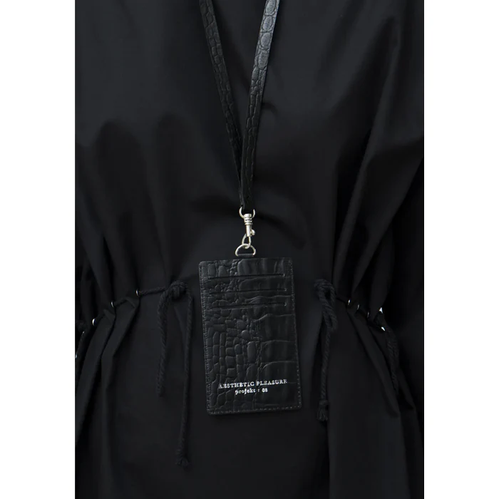 Dente Lanyard Card Holder Croc Black - Image 5