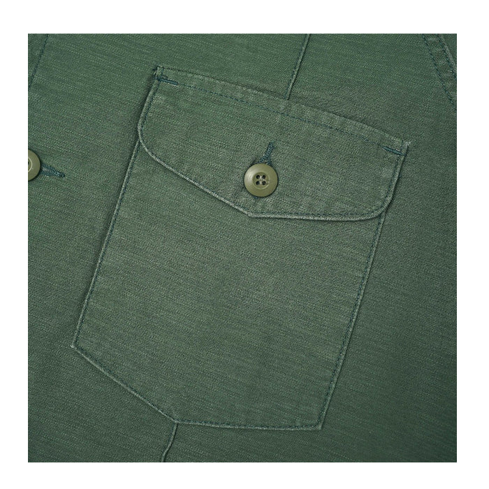 FATTY FATIGUE SHIRT REVERSE SATIN WASHED OLIVE - Image 4
