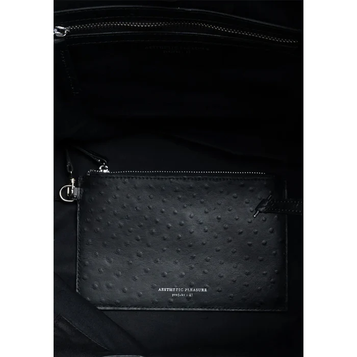 ROCCO BAG OSTRICH BLACK - Image 6